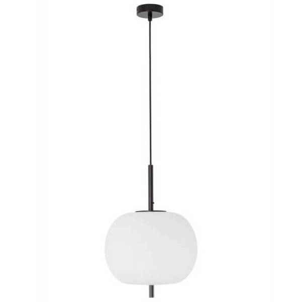 Kulista lampa wisząca MARC LE42718 szklana kula biała czarna