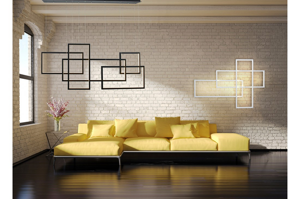 Futurystyczna lampa wisząca Quadratus AZ2850 LED 105W 3000K figury czarne