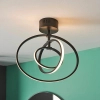 Sufitowa lampa okręgi Avali 80682 LED 24,12W 3000K czarny biały