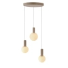 Wisząca lampa kulista TESTA beżowa biała 33-50908 3xG9 potrójna do jadalni