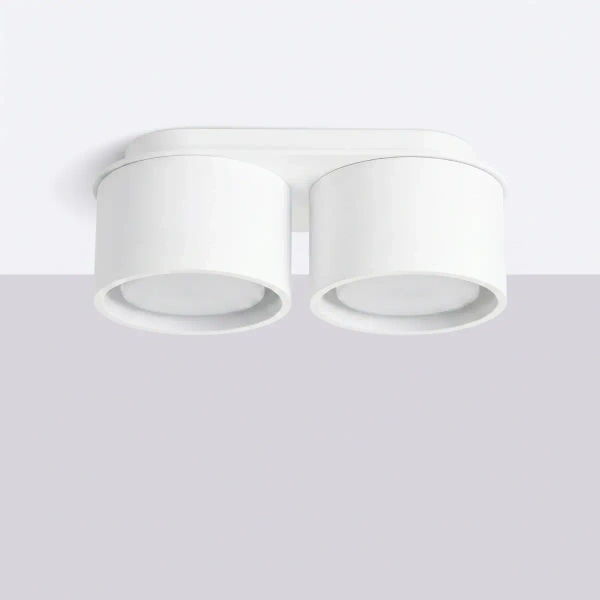 Podwójna lampa sufitowa MODO biała SL.2435 2xGx53 tuba downlight