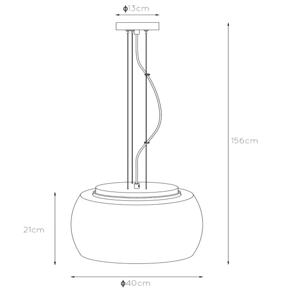 Loftowa lampa wisząca OLIVIA 45401/40/65 Lucide przydymiony czarny