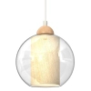 Skandynawska lampa wisząca TELA MLP7955 do kuchni biała drewniana