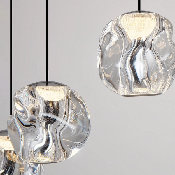 Wisząca lampa do salonu CHEPEN LE44427 LED 87W 3000K czarna chrom