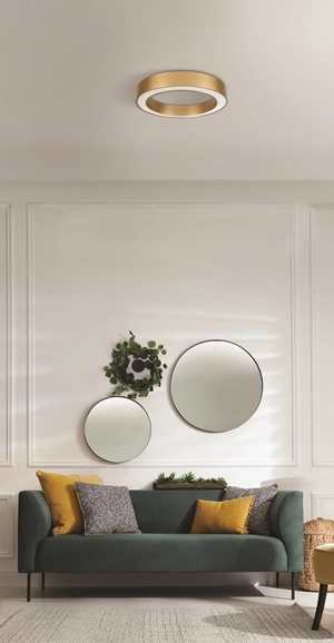 Lampa sufitowa Marco AZ5030 LED 30W 3000K okrąg koło złota