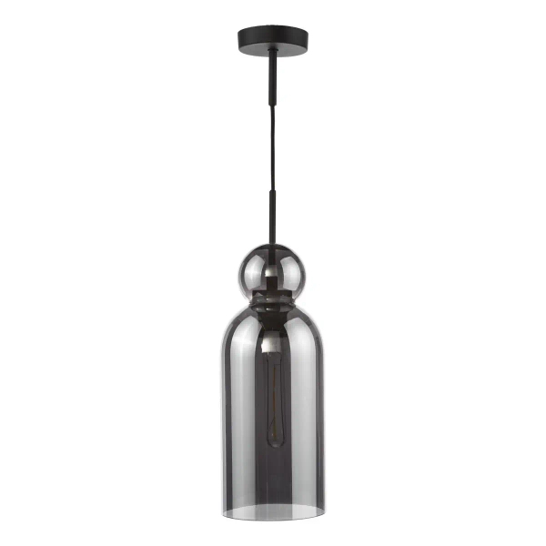 Loftowa wisząca lampa Tao TAO0110 do salonu czarny przydymiona