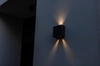 Kinkiet LAMPA ścienna GEMINI BEAMS 5104003012 Lutec kwadratowa OPRAWA elewacyjna LED 10W 3000K metalowa IP54 czarna