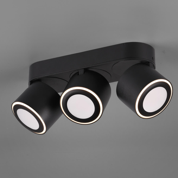 Potrójna lampa sufitowa TAURUS 652910332 Trio 15W 3000K metalowa czarna