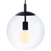 Wisząca LAMPA hygge ALUR 10734302 Kaspa skandynawska OPRAWA kulisty ZWIS szklane kule balls przezroczyste czarne