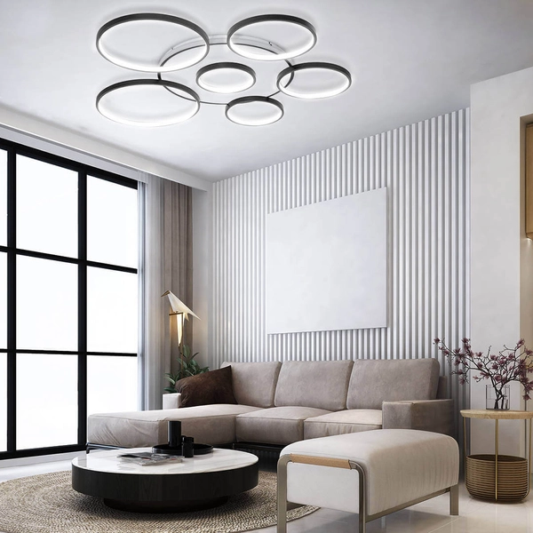 Okrągły plafon dekoracyjny 443 Domeno LED 140W 3000K-6000K czarny