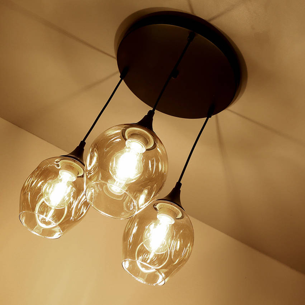 Industrialna lampa wisząca Aspa 33-00613 Candellux kaskada brązowa czarna