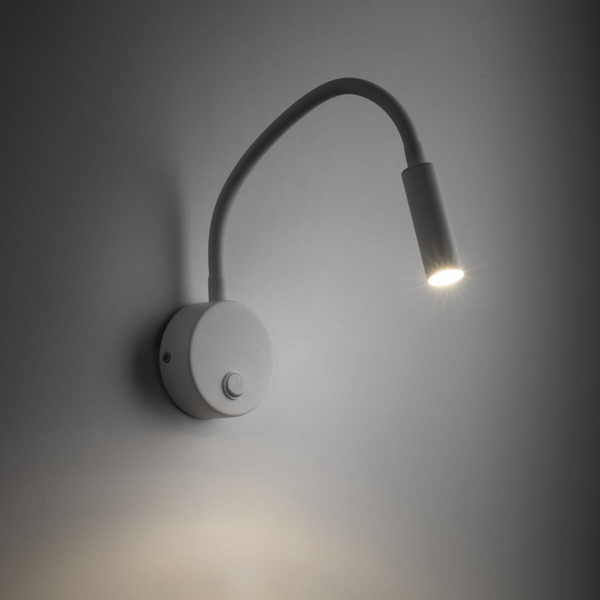 Lampa ścienna Lagos 5921 do sypialni z regulacją tuba biała