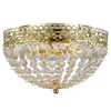 Sufitowa LAMPA glamour SAXHOLM 106063 Markslojd okrągła OPRAWA plafon metalowy kryształki pałacowe IP21 złote przezroczyste