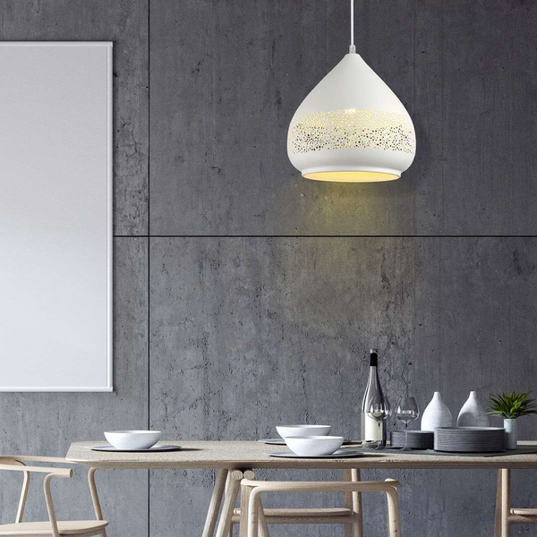LAMPA wisząca KAIA 2279 Rabalux ażurowa OPRAWA zwis vintage biały