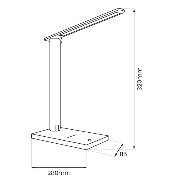 Gabinetowa lampa stolikowa POST BLACK ML1630 LED 5W 3000-6500K czarna