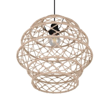 Wisząca lampa jadalniana HIVE R31681936 boho czarny naturalny