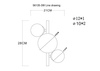 Sufitowa lampa Riha 56135-3W balls czarna bursztynowa