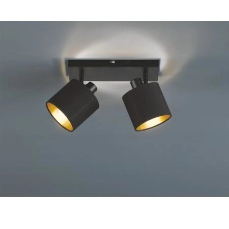 Czarny plafon do jadalni IKERIS DL079-80332 natynkowe tuby ruchome