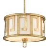 Klasyczna LAMPA wisząca GN-LEMURIA-P-M Elstead GILDED NOLA okrągła OPRAWA metalowa złota biała