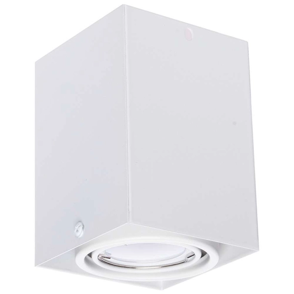 Spot LAMPA sufitowa BLOCCO ML476 Milagro natynkowa OPRAWA metalowa LED 7W 3000K oczko regulowane kostka cube biała