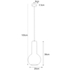 Wisząca LAMPA industrialna Arvi K-4525 Kaja metalowa OPRAWA druciany zwis biały