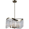 Glamour LAMPA wisząca SABRIGA PND-44544-6 Italux kryształowa OPRAWA okrągły ZWIS crystals brąz antyczny