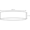 Plafon LAMPA sufitowa SPACE XL 30662902 Kaspa abażurowa OPRAWA ścienna KINKIET okrągły czarny