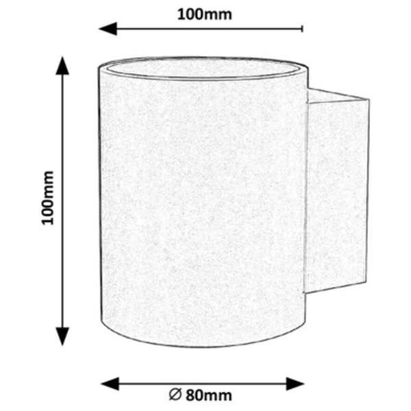 Downlight LAMPA ścienna KAUNAS 7021 Rabalux metalowa tuba kinkiet biały