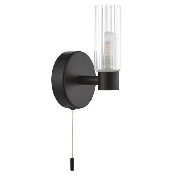 Łazienkowa lampa ścienna Bolton BOL0722 z włącznikiem IP44 czarny