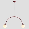 Wisząca lampa podwójna UNA 1116H15 skandynawska kule czerwone