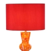 Nocna lampa z abażurem Rheneas  RHE4225 tkaninowa czerwony