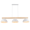 Lampa wisząca skandynawska Oslo 4712 TK Lighting drewniana potrójna biała