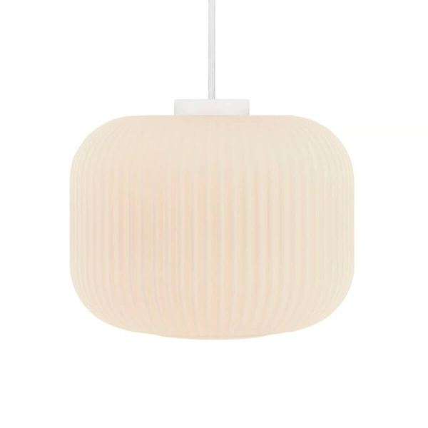 Żyrandol plisowany Milford 46583001 Nordlux do salonu szklany biały