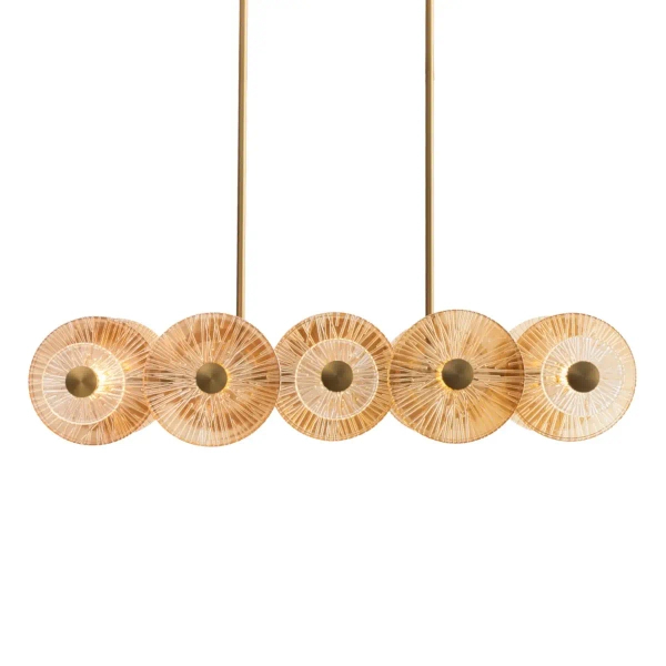Wisząca lampa szklana ALLURE P0643 LED 51W 3000K glamour złota