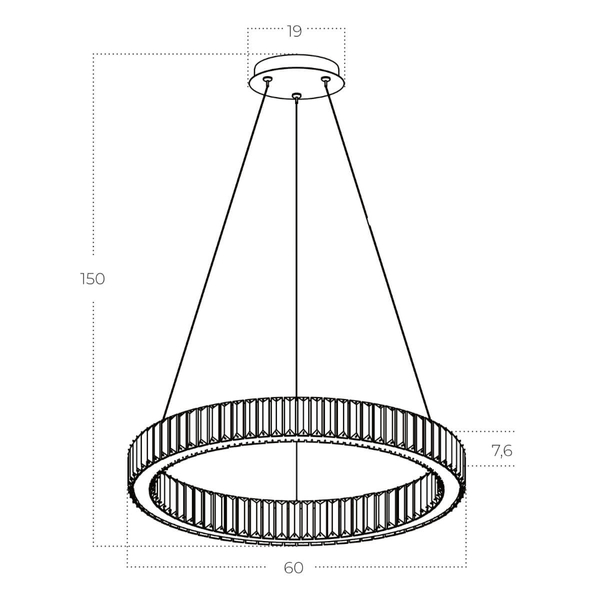 Lampa wisząca ściemnialna SPARK AZ5789 Azzardo LED 30W 3000K chrom