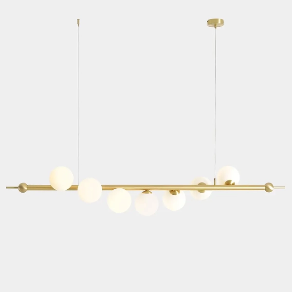 Wisząca lampa pokojowa Wave 1115T40 Aldex szklane kule mosiądz białe