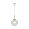 Kulista lampa wisząca nad stół Chisell 2312073035 szklana mosiądz