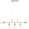 Modernistyczna LAMPA wisząca ERICH MOD221PL-05G Maytoni metalowa OPRAWA szklane kule ZWIS molekuły mosiądz