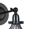 Kinkiet LAMPA ścienna LESTO MBM-2676/1 BK Italux metalowa OPRAWA druciana klatka czarna