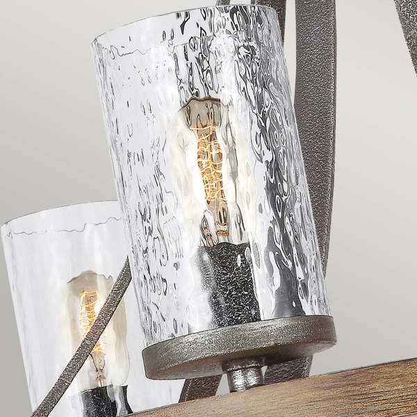 Jadalniana lampa z kloszami QN-ANGELO6 rustykalna czarny