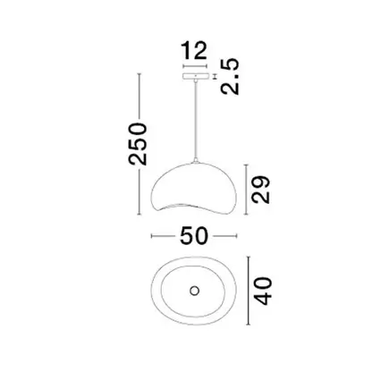 Salonowa lampa wisząca PALINZA LE45320 nad stół kopuła szara