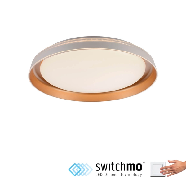 Okrągły plafon Sati 14368-60 Just Light LED 19,5W 3000K do jadalni mosiądz