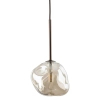 Wisząca lampa glamour Lava 11025 kula do sypialni brązowa bursztynowa