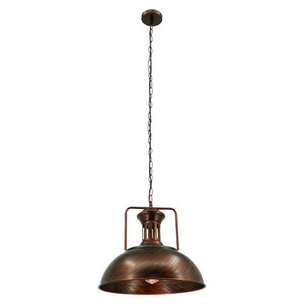 Industrialna lampa wisząca Loft 7897/1 BL CO kopuła do salonu miedziana