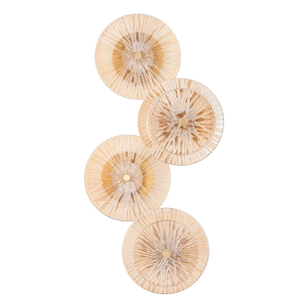 Szklana lampa ścienna glamour LUXIO ST-3315-4 copper Step LED 24W 3000K złota