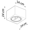Minimalistyczny downlight ceramiczny SL.0850 kostka biała