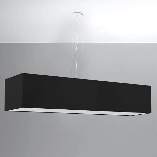 Abażurowa lampa wisząca SL.0782 prostokątna nad stół czarna