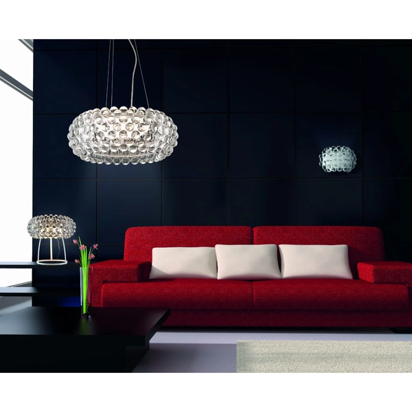 Natynkowa lampa przysufitowa Acrylio do holu przezroczysta