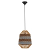 Wisząca lampa boho BELRITO LE45362 pleciona czarna brązowa