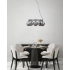 Szklana lampa wisząca Molite PND-1098-5R-BK kulista loftowa czarna